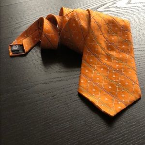 Van Heusen Orange Golf Theme Tie